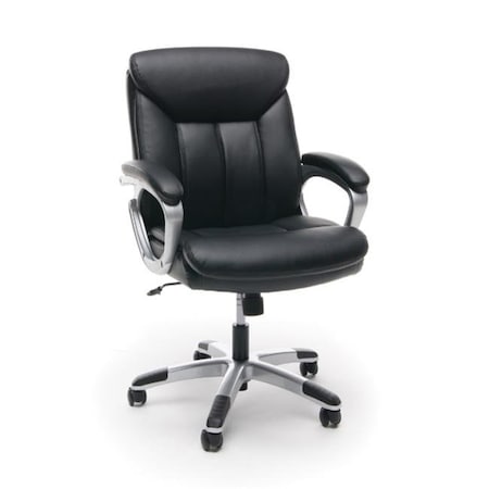 Ofm OFM ESS-6020-BLK Leather Executive Office Chair With Arms; Black ESS-6020-BLK
